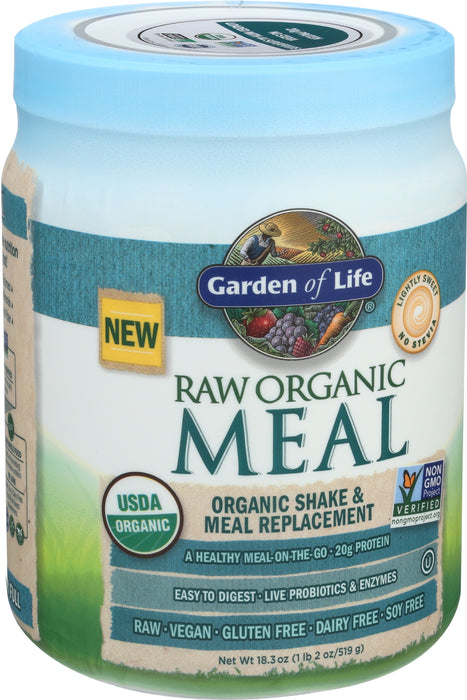 Raw Organic Meal, Lightly Sweet, 519 g