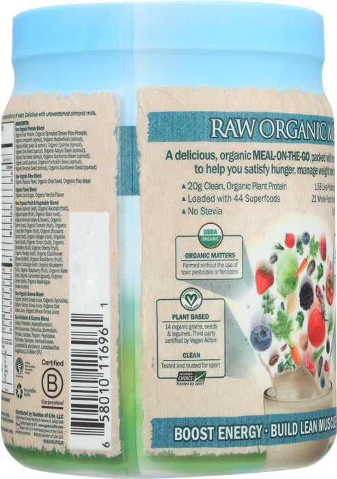 Raw Organic Meal, Lightly Sweet, 519 g