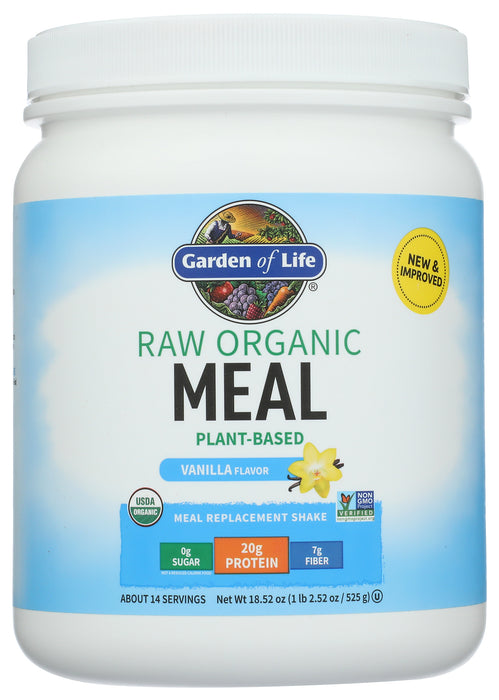 Raw Organic Meal, Vanilla, 484 g