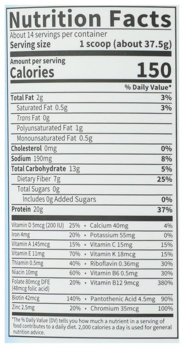Raw Organic Meal, Vanilla, 484 g