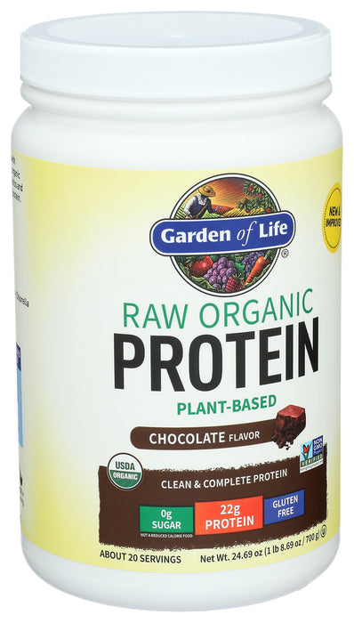 Raw Organic Protein, Chocolate, 660 g
