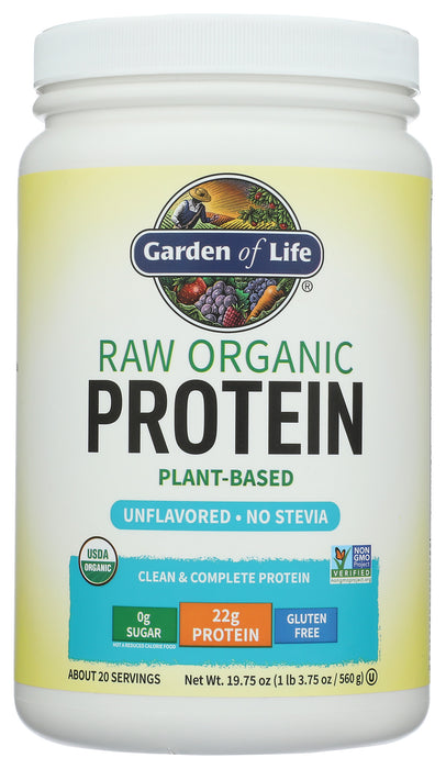 Raw Organic Protein, Unflavored, 560 g