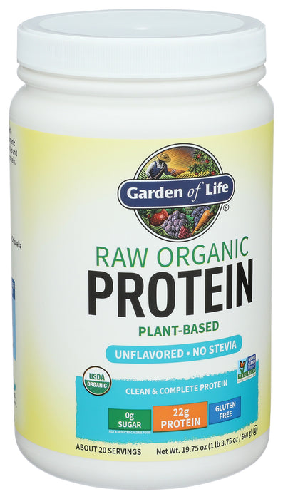 Raw Organic Protein, Unflavored, 560 g