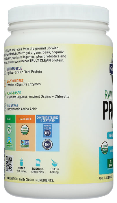 Raw Organic Protein, Unflavored, 560 g