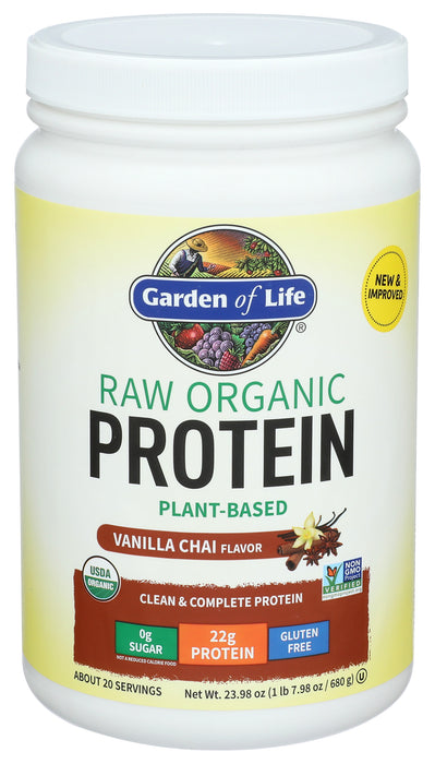 Raw Organic Protein, Vanilla Chai, 580 g