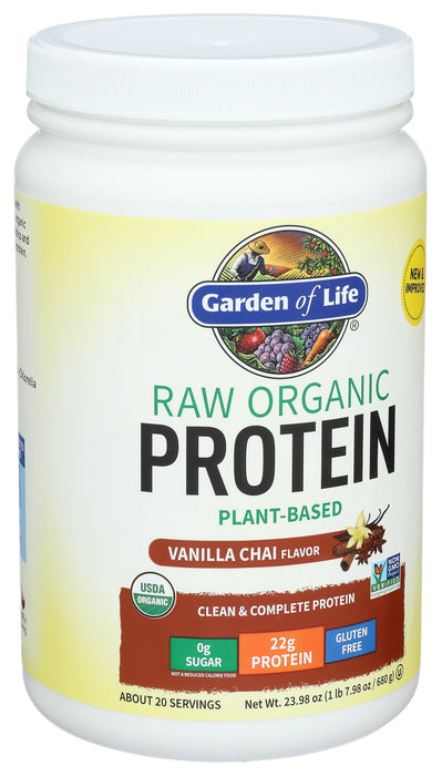 Raw Organic Protein, Vanilla Chai, 580 g