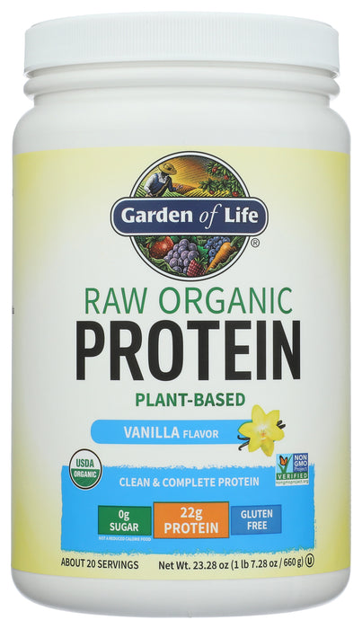 Raw Organic Protein, Vanilla, 620 g