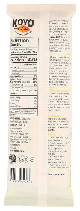 Round Udon, Org, 8 oz