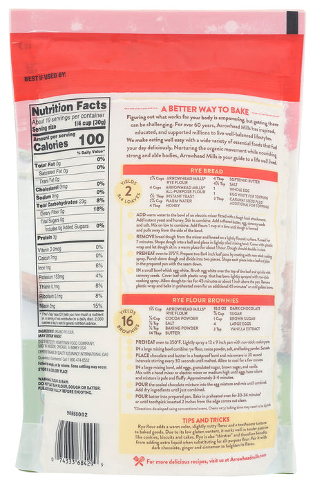 Rye Flour, Org, 20 oz
