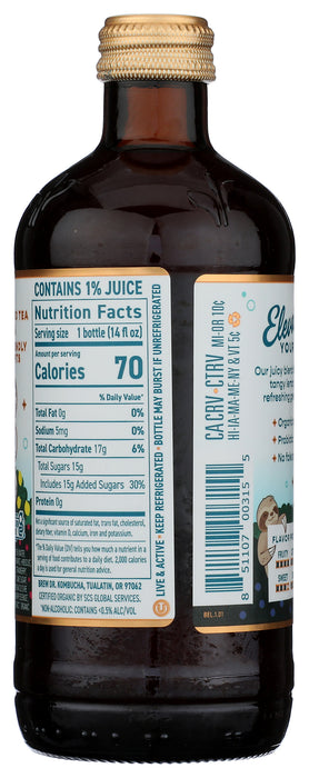 Seasonal Kombucha, Org, 14 floz