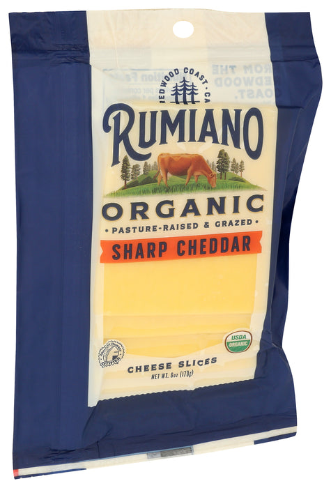 Sharp Cheddar Cheese Slices, Org, 6 oz