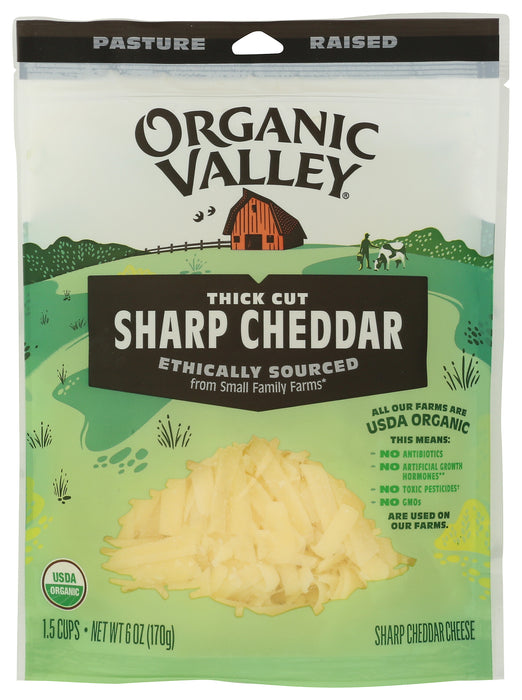Sharp Cheddar Shred, Org, 6 oz