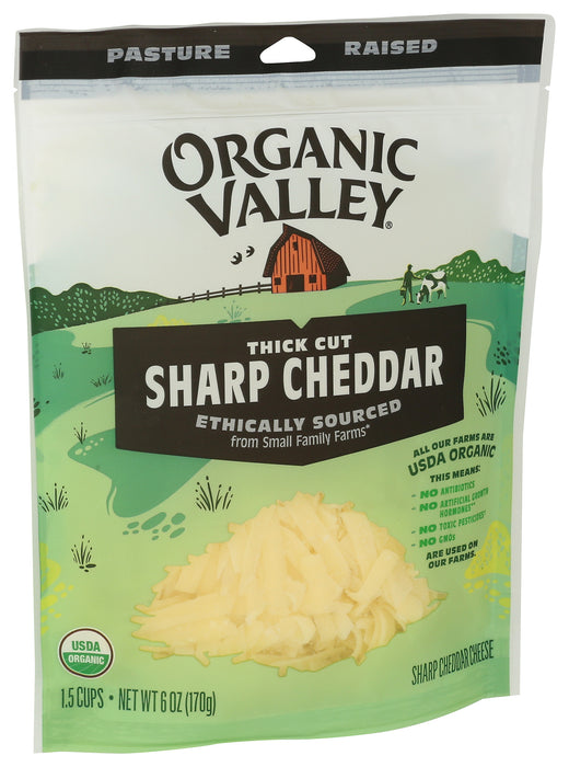 Sharp Cheddar Shred, Org, 6 oz