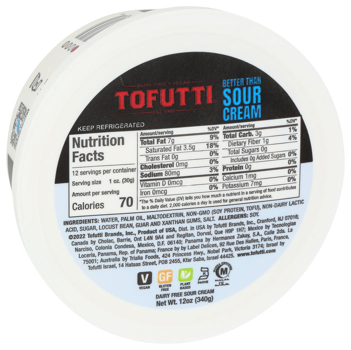 Sour Cream Non-Hydroginated, DF, 12 oz