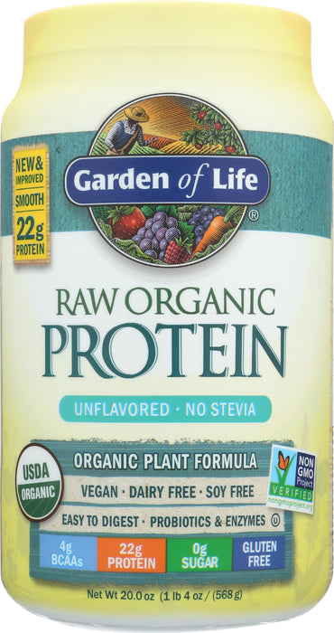 Raw Organic Protein, Unflavored, 560 g