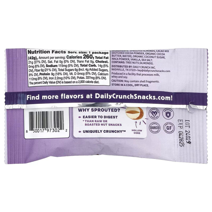 Sprouted Almonds Cacao + Sea Salt, 1.50 oz