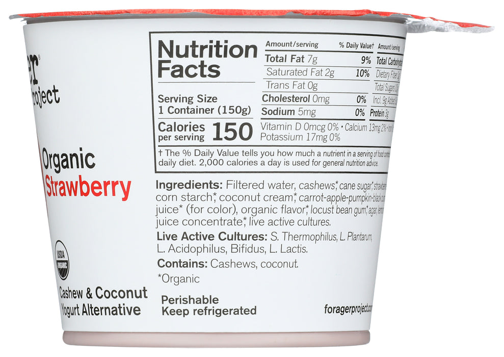 Strawberry Probiotic Cashewmilk Yogurt, Org, 5.3 oz
