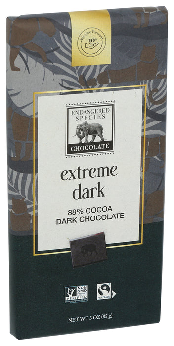 Strong Velvety Dark Chocolate Bar 88%, 3 oz