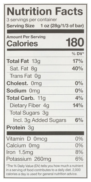 Strong Velvety Dark Chocolate Bar 88%, 3 oz