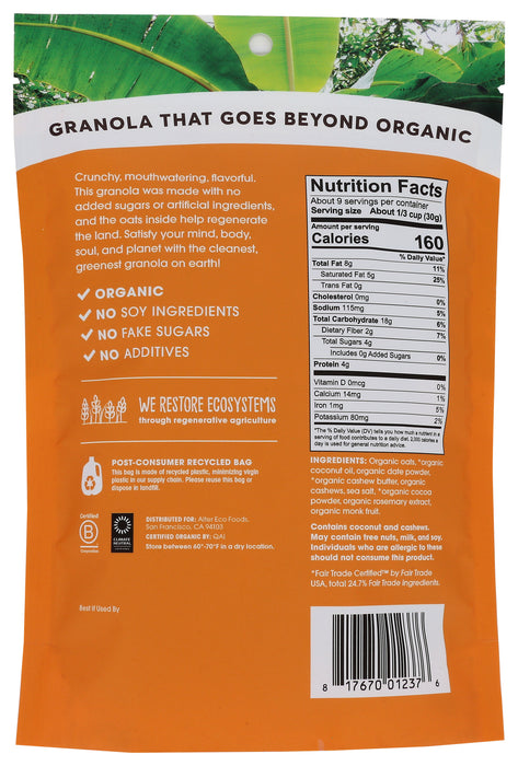 Cashew Butter Granola, Org, 8 oz
