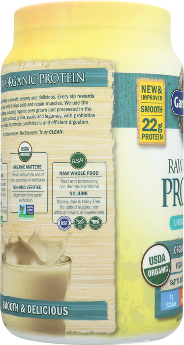 Raw Organic Protein, Unflavored, 560 g