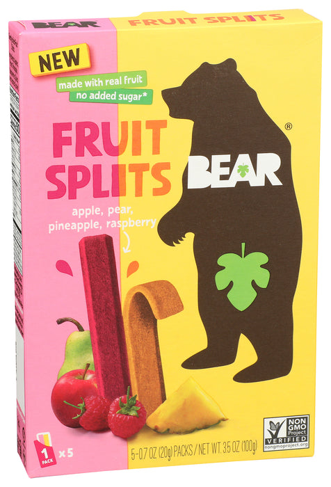 Fruit Splits, Apple,Pear, Pineapple & Raspberry, 3.5 oz
