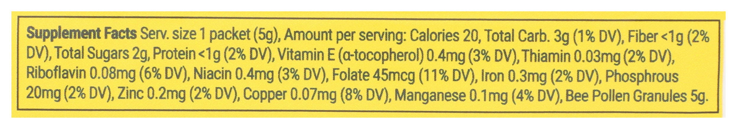 Bee Pollen Single Serv, 1 ct