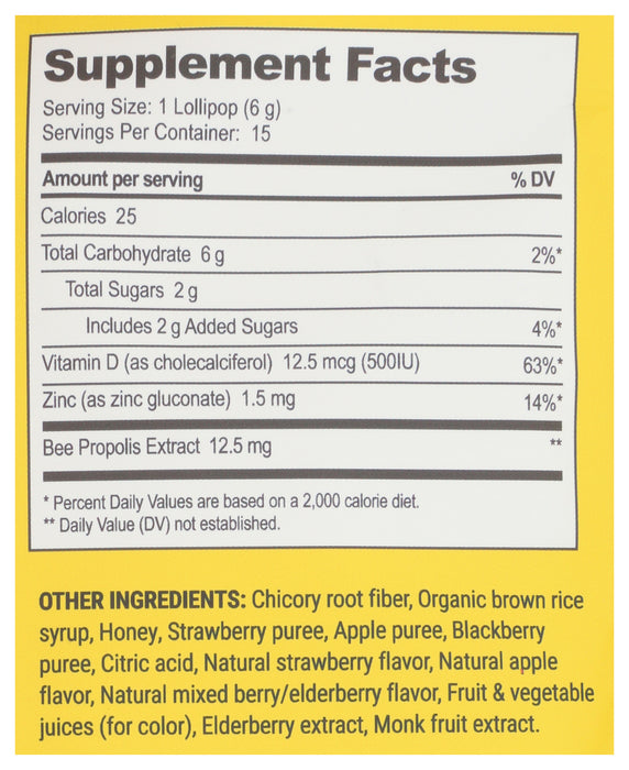 Throat Soothing Pops, Fruit Variety Pack, 15 ct