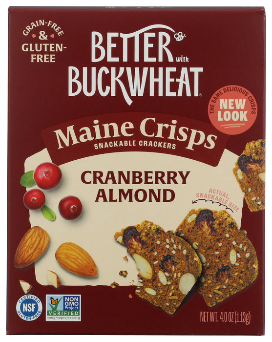 Buckwheat Crackers, Cranberry Almond, 4 oz
