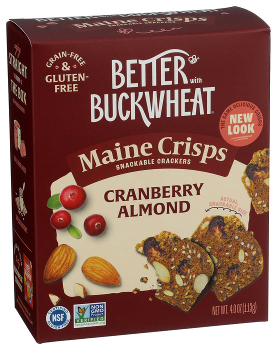 Buckwheat Crackers, Cranberry Almond, 4 oz