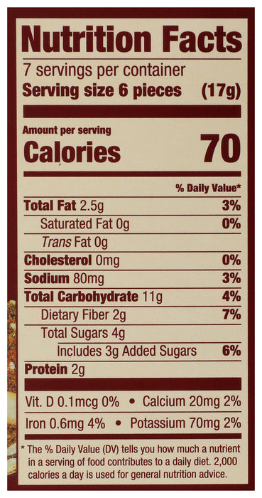 Buckwheat Crackers, Cranberry Almond, 4 oz