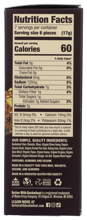 Olive & Za'atar Main Crisps, 4 oz