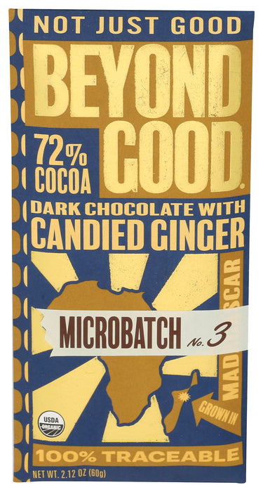 Chocolate Bar, 72%, Ginger, 2.12 oz