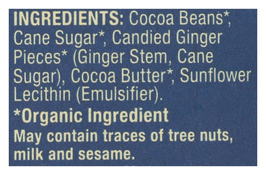 Chocolate Bar, 72%, Ginger, 2.12 oz