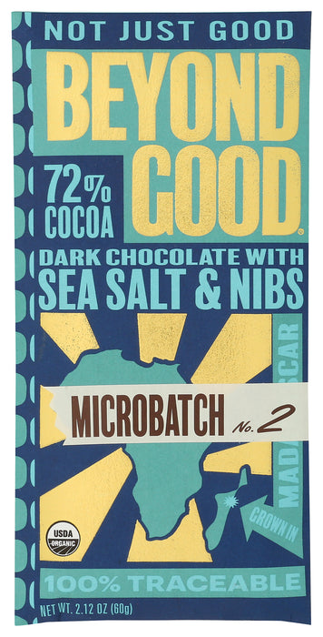 Chocolate Bar, 72%, Sea Salt, 2.12 oz