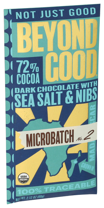 Chocolate Bar, 72%, Sea Salt, 2.12 oz