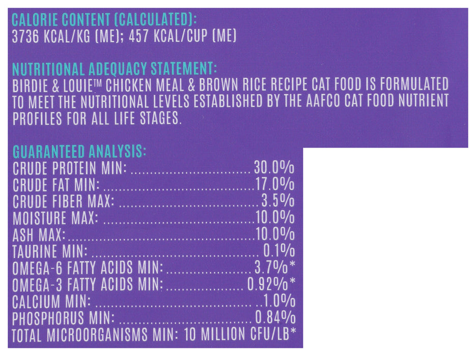Chicken Meal & Brown Rice Dry Cat Food, 3.5 lb