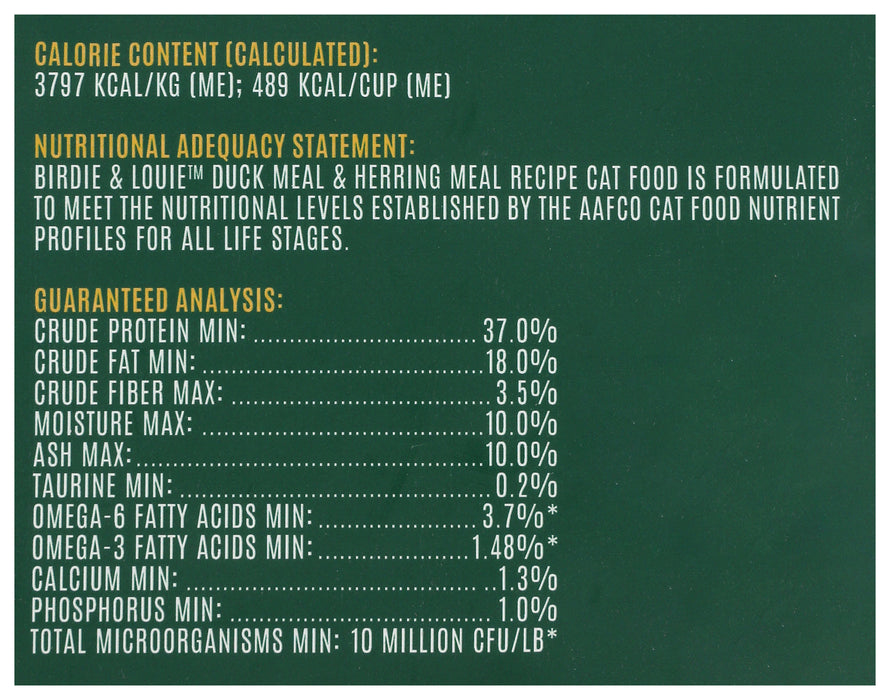 Duck Meal & Herring Meal Cat Food, GF, 3.5 lb