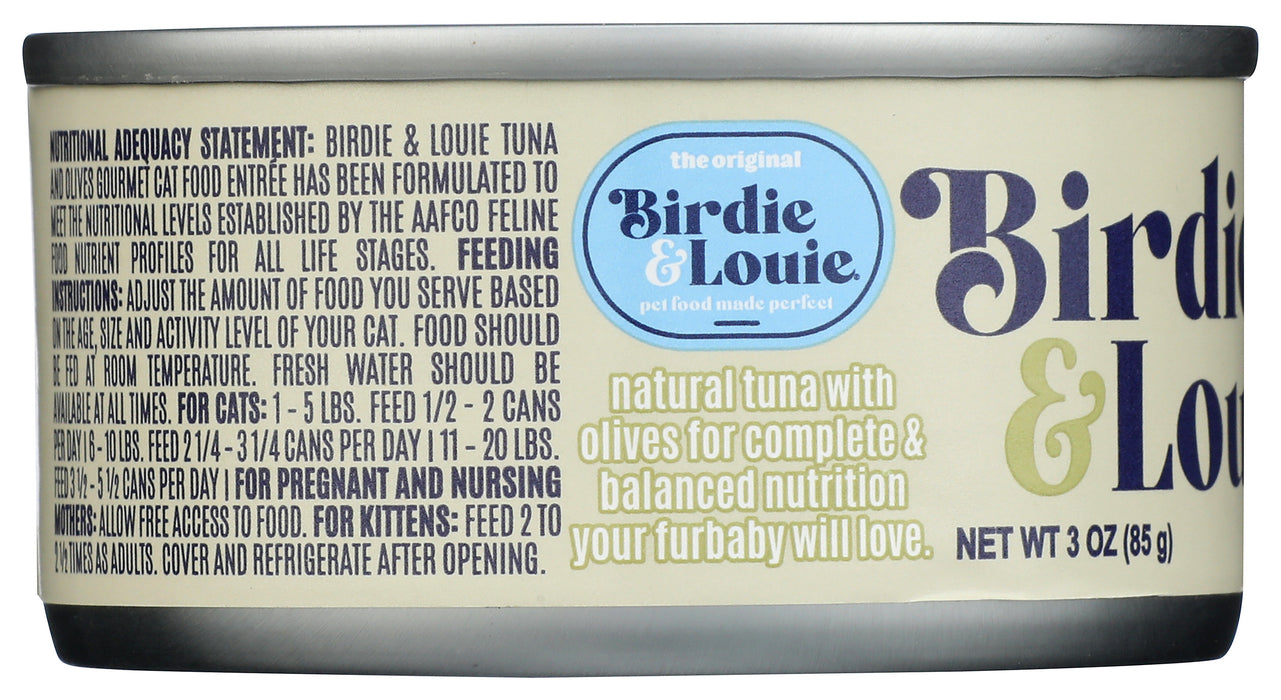 Wet Cat Food, Tuna & Olives, 3 oz