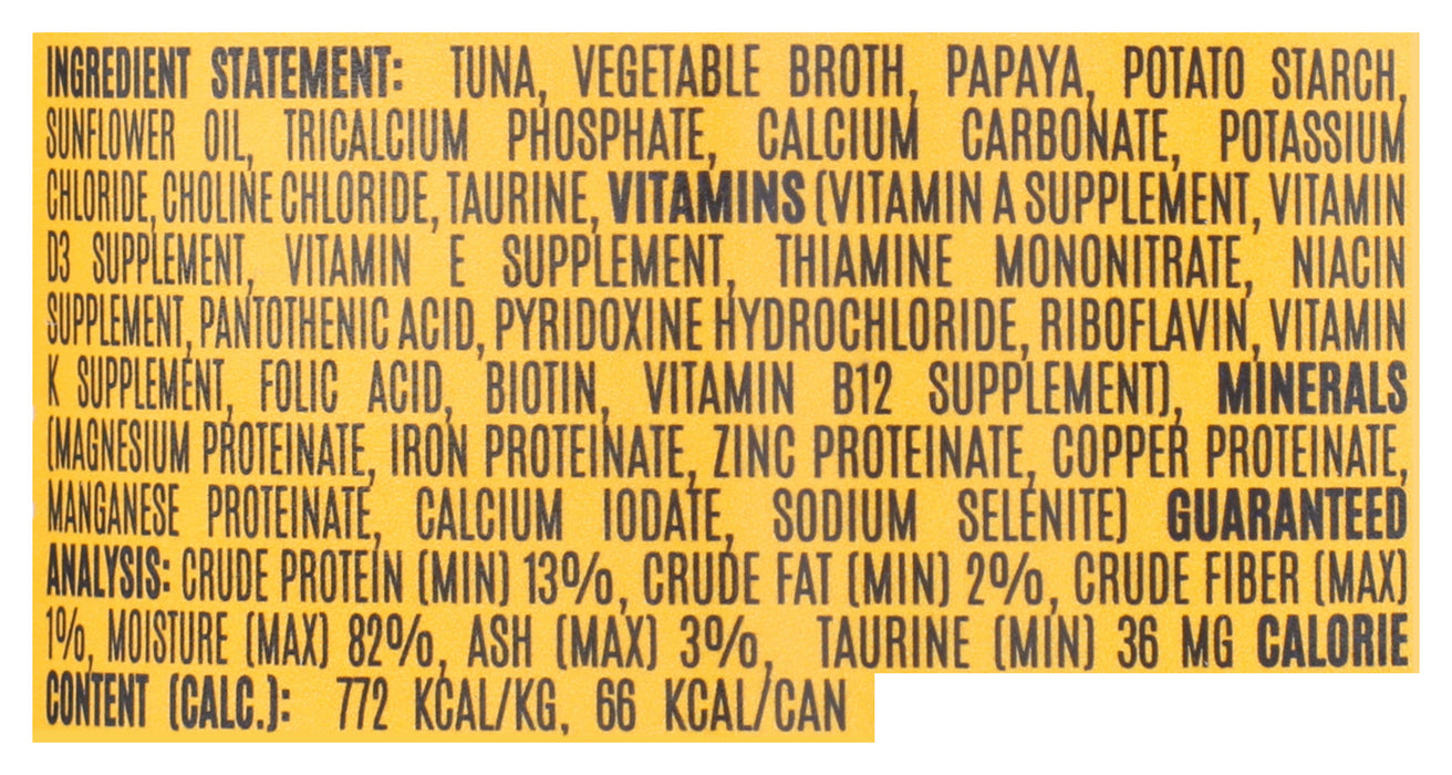 Wet Cat Food, Tuna & Papaya, 3 oz