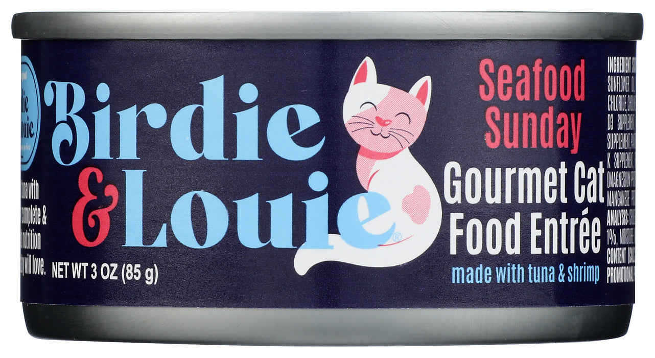 Wet Cat Food, Tuna & Shrimp, 3 oz