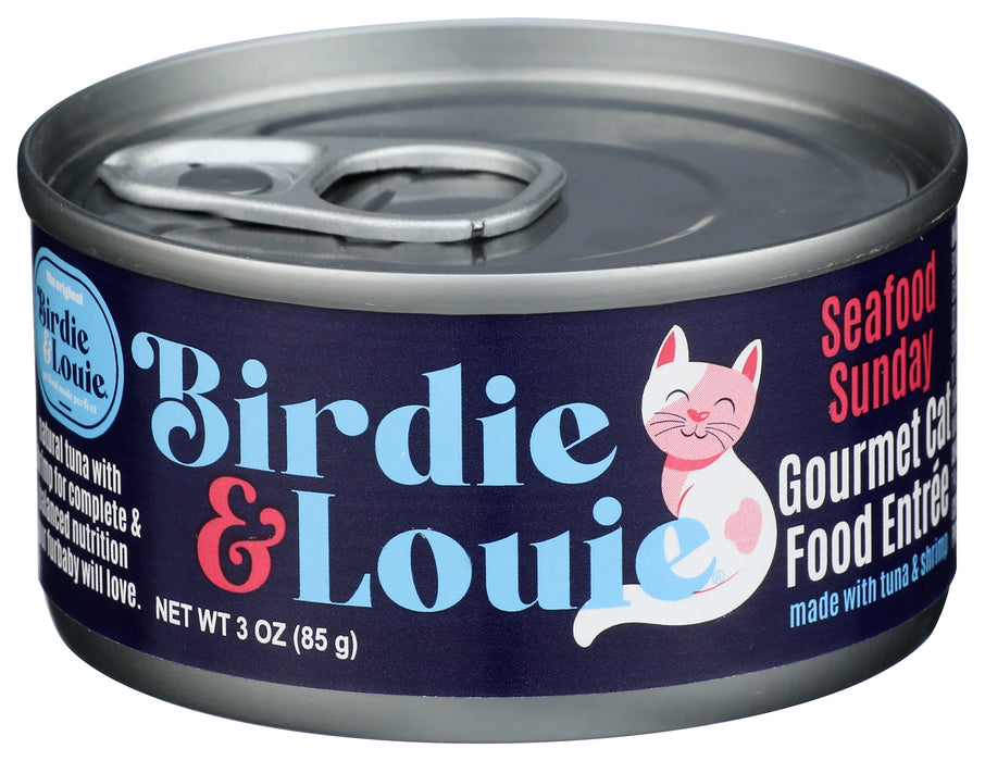 Wet Cat Food, Tuna & Shrimp, 3 oz