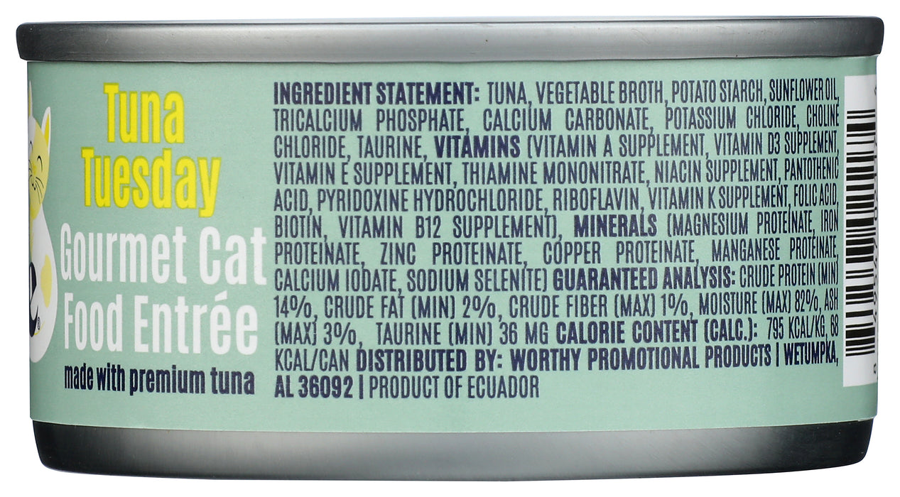 Wet Cat Food, Tuna, 3 oz