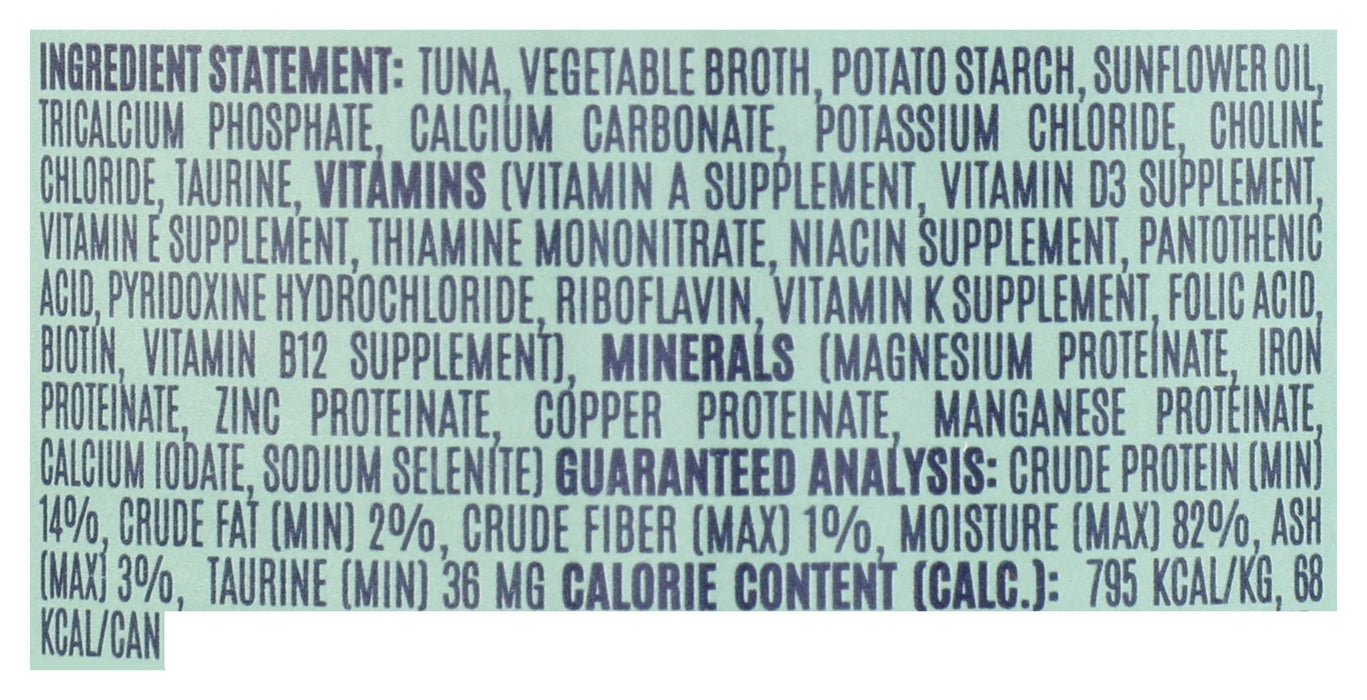 Wet Cat Food, Tuna, 3 oz