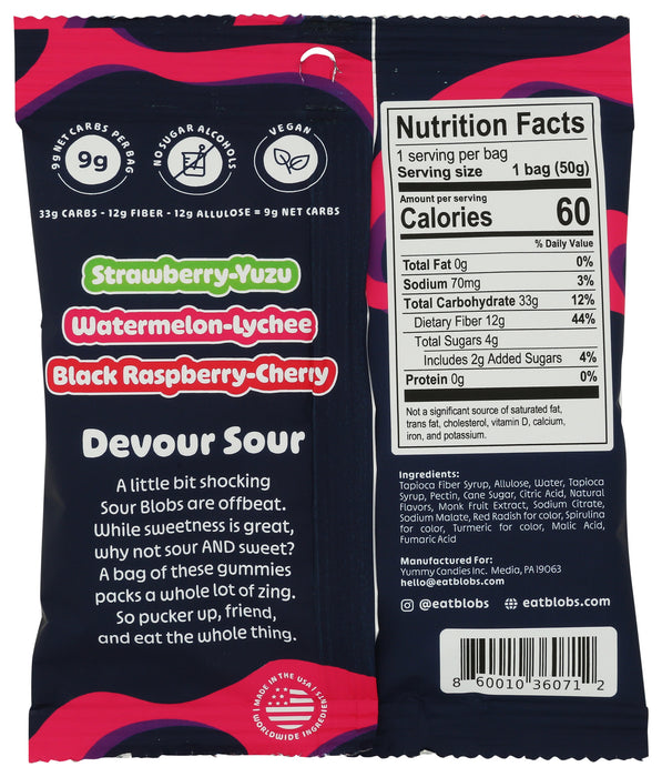 Sour Gummy Candy, 1.8 oz