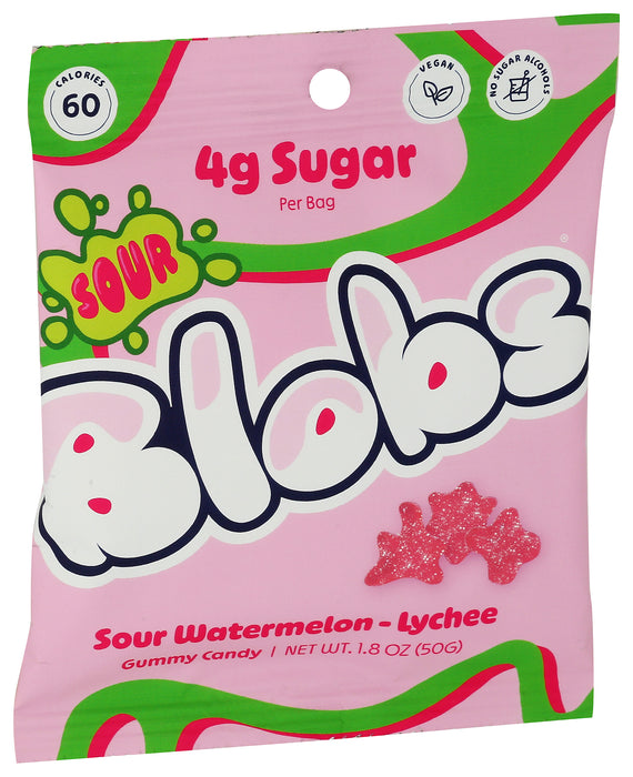 Sour Watermelon-Lychee Gummy Candy, 1.8 oz