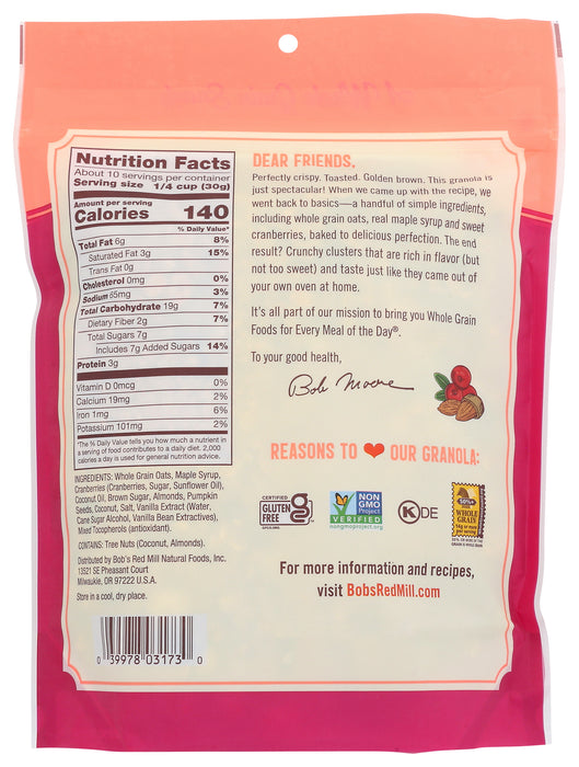 Cranberry Almond Granola, GF, 11 oz