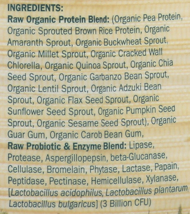 Raw Organic Protein, Unflavored, 560 g