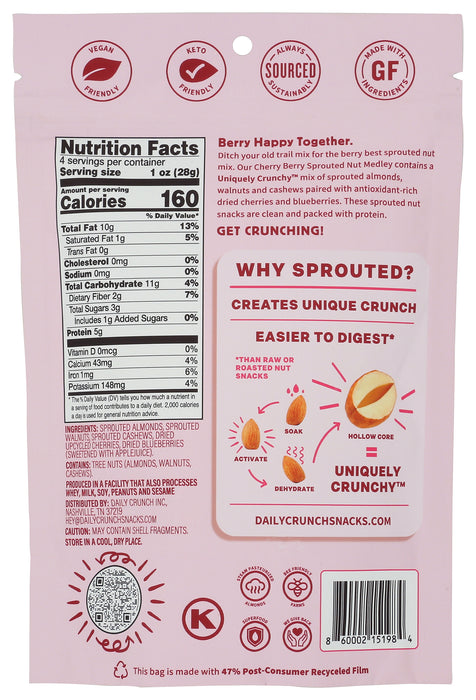 Sprouted Nut Medley, Cherry Berry, 4 oz