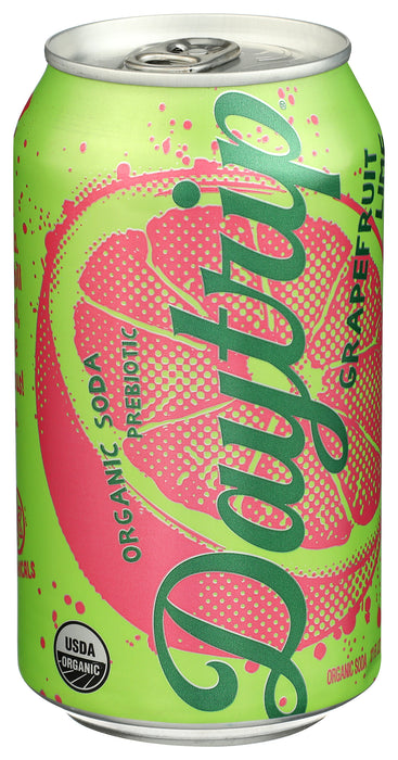Prebiotic Grapefruit Lime Soda, Org, 12 fl oz